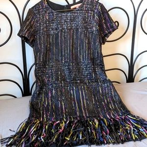 Vilagallo, fun woven cocktail dress. Size 40/US 6.